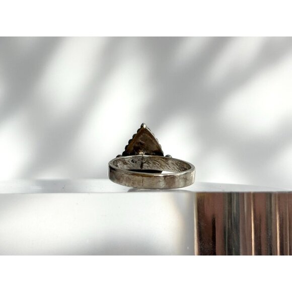 Purple Amethyst Beaded Teardrop Beaded Sterling Silver 925 Vintage Ring sz 7.25 - Picture 4 of 10